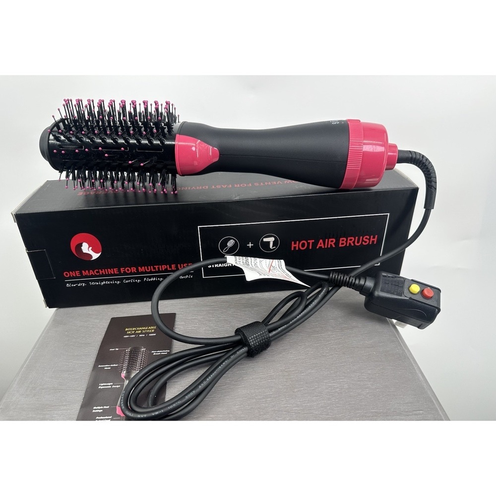 JAYFOND Hot Air‎ Brush SM-5250 1000W 360° Ventilation Lightweight Black Pink